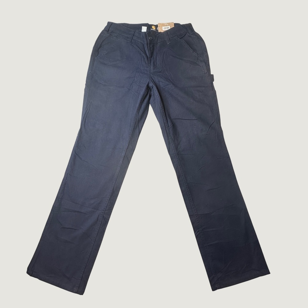 Carhartt Pants Womens 6 Crawford Original Fit Navy Blue Rugged Flex NEW